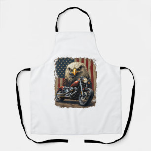 Tablier Motocyclette Drapeau USA Rétro Biker Chopper