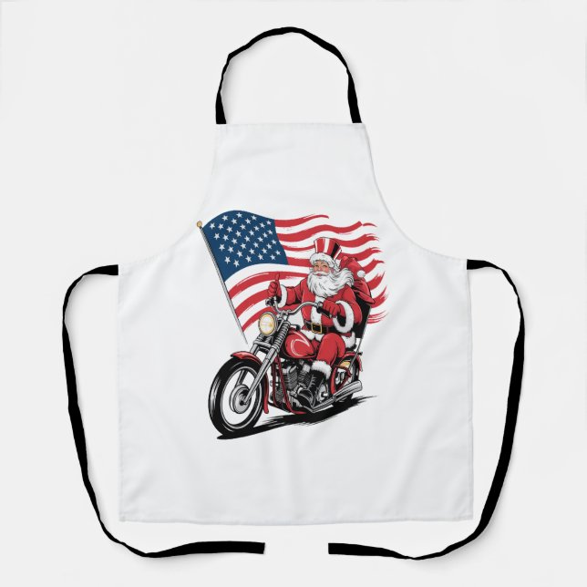 Tablier Motocyclette Patriotique Oncle Sam (Recto)