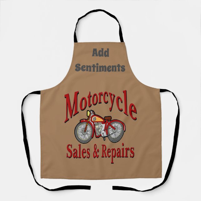 Tablier Motorcycle Design modifier et ajouter du texte, ta (Recto)
