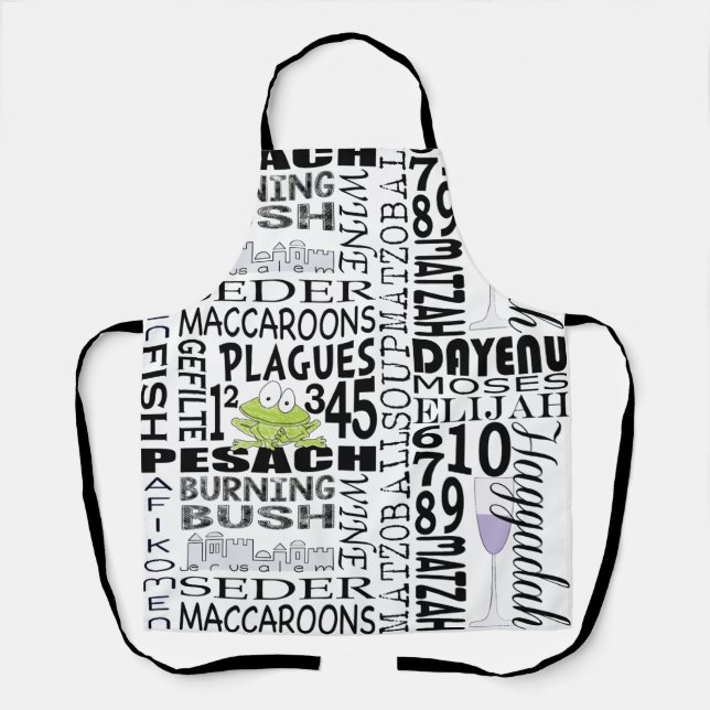 Tablier Mots de la Pâque Matzah Apron (Recto)