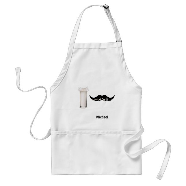 Tablier Moustache de lait personnalisée (Devant)