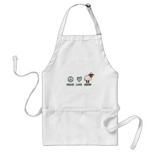 Tablier moutons d'amour de paix