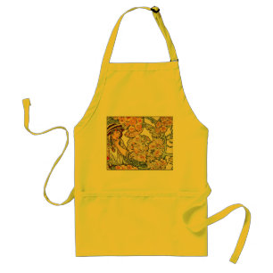 Tablier : Mucha - langue des fleurs