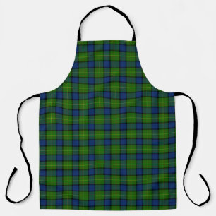 Tablier Muir Moore écossais vert bleu plaid