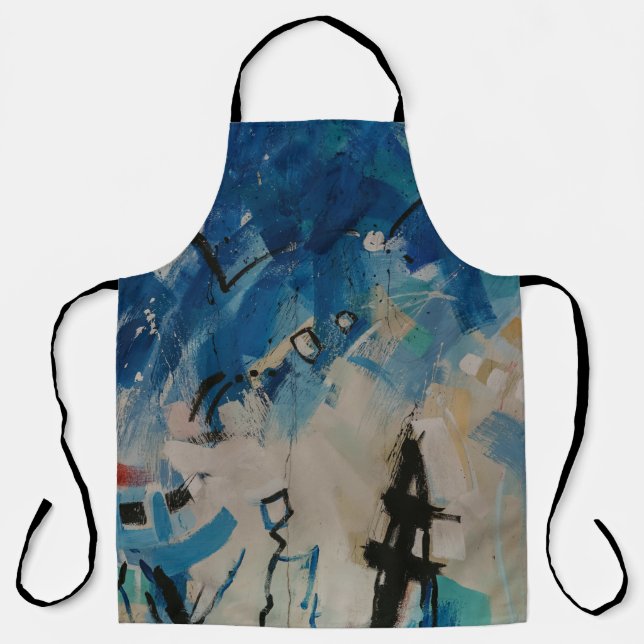 Tablier Mur abstrait multicolore (Recto)