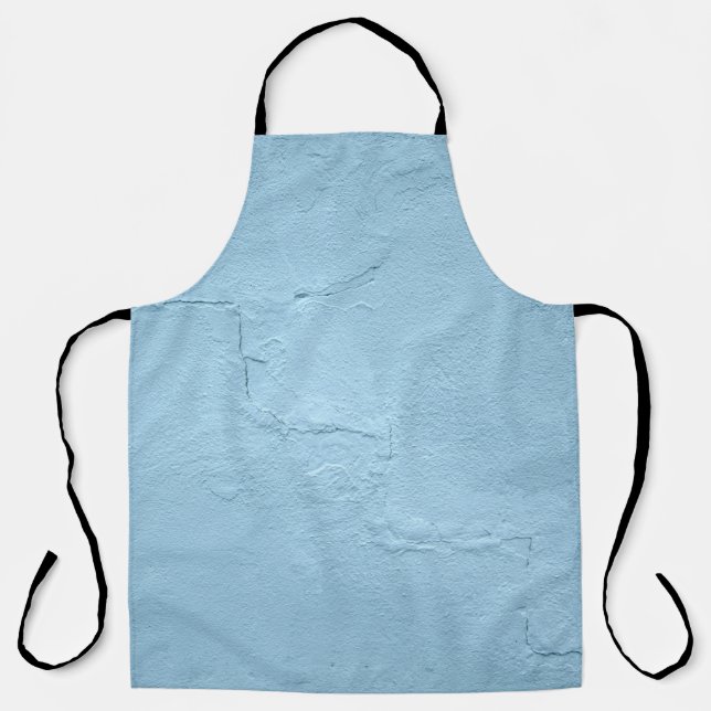 Tablier Mur en béton peint bleu en journée (Recto)