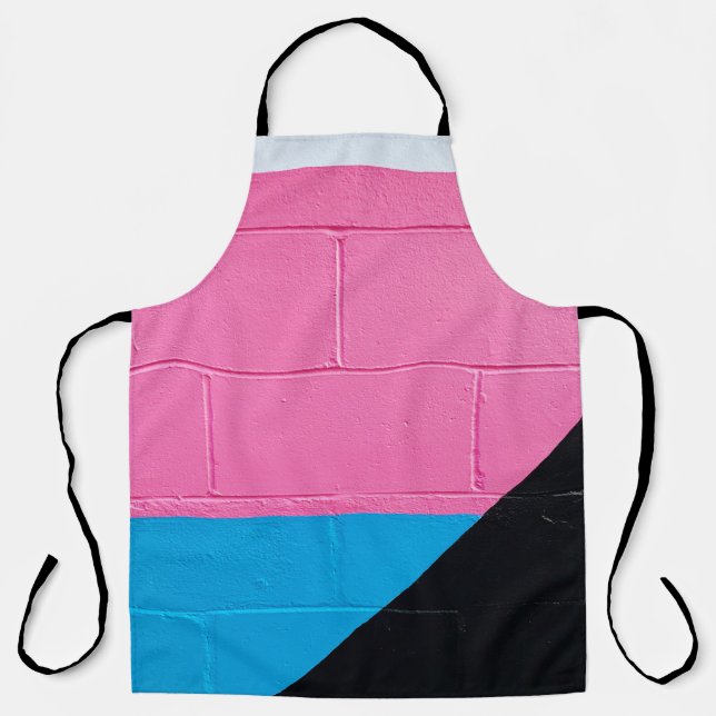 Tablier Mur peint rose et bleu (Recto)