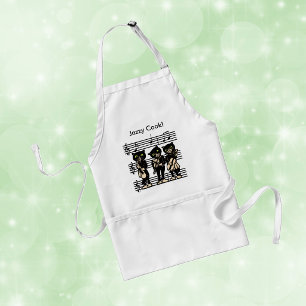 Tablier Musique Jazzy Cuisinier Musicien Chats Noirs