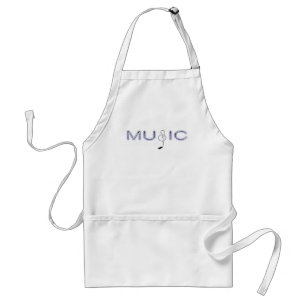 Tablier Musique pourpre avec la note pour des mélomanes