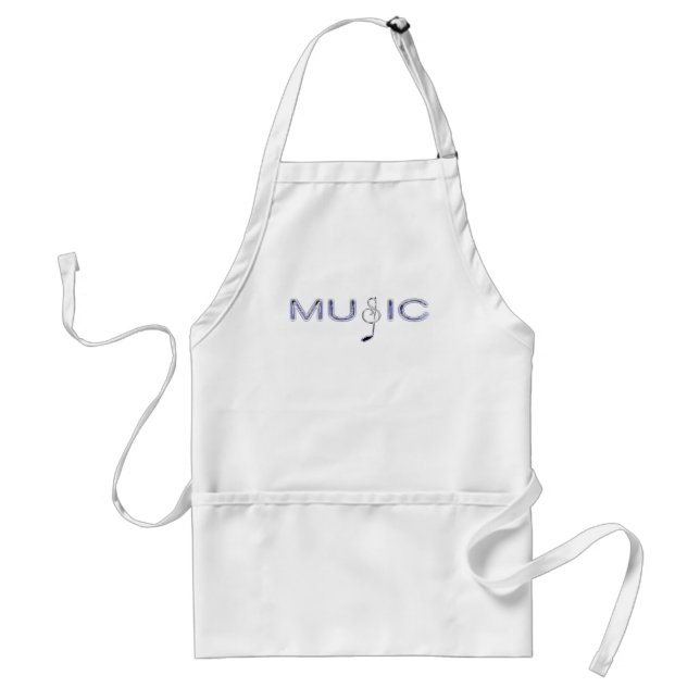 Tablier Musique pourpre avec la note pour des mélomanes (Devant)