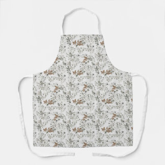 Tablier Muted Poinsettas All-Over Print Apron