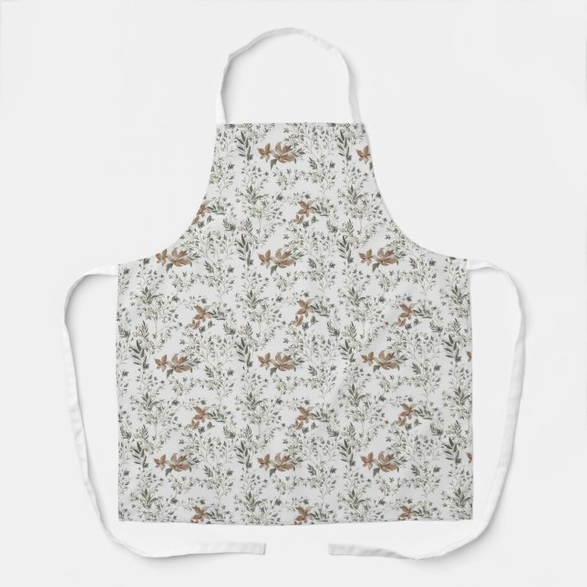 Tablier Muted Poinsettas All-Over Print Apron (Recto)