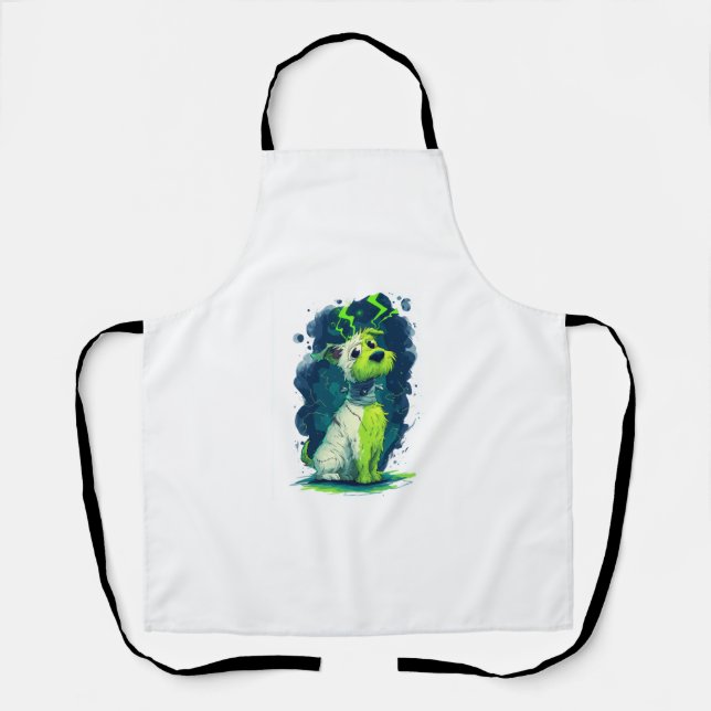 Tablier Mutt Monstre - Chien de Halloween Mignon (Recto)