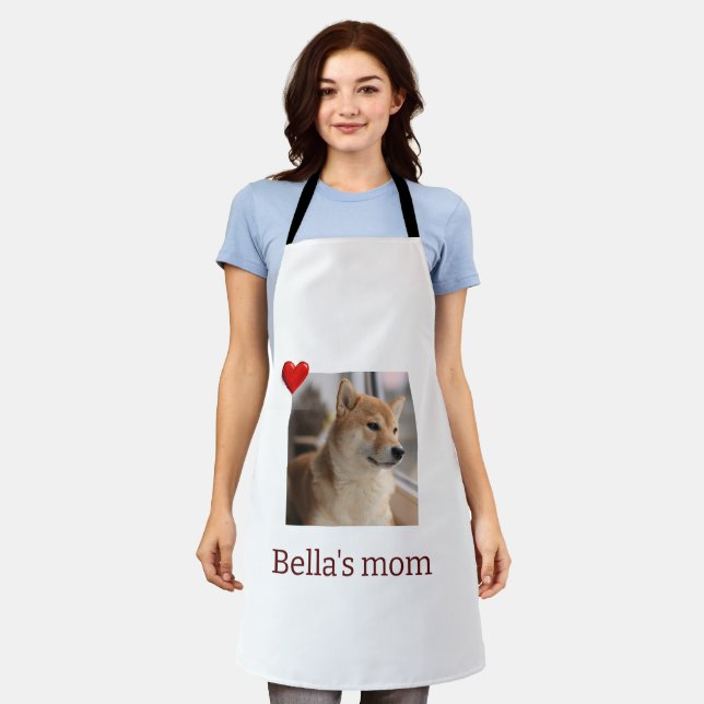 Tablier My Dog, My Heart – Personalized Dog Mom Apron (Porté)