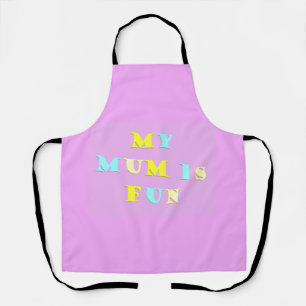 Tablier My Mum Design avec des couleurs poétiques pâle mél