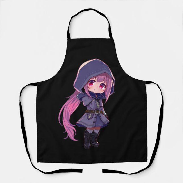 Tablier Mystical Chibi Apron – Cute Anime Style for Fantas (Recto)