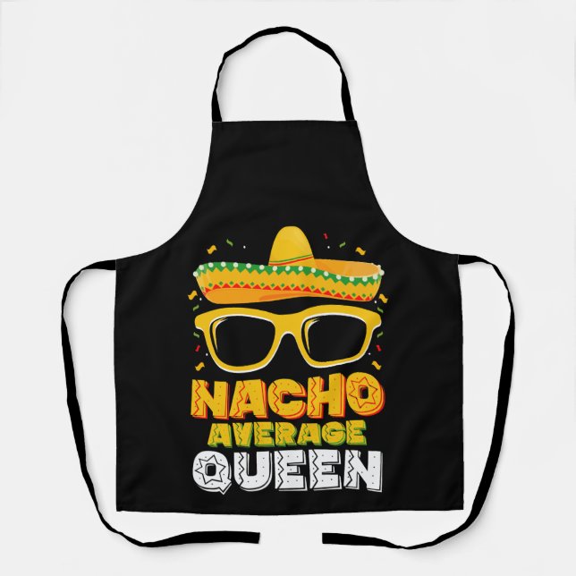 Tablier Nacho Moyenne Queen Girl Famille Cinco De Mayo (Recto)