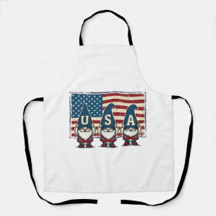 Tablier Nains patriotiques vintage USA Design de T-shirt b