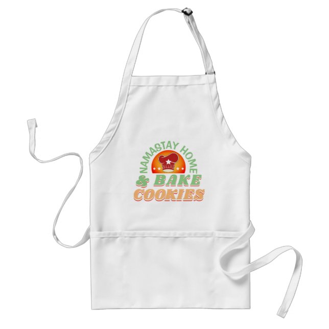 Tablier Namastay Fait Maison et Cuisiner des Biscuits Drôl (Devant)