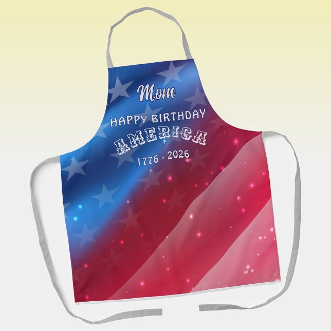 Tablier Name || Colorful Happy Birthday America Apron (Créateur téléchargé)