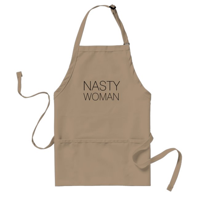 Tablier Nasty Woman Black Minimalist Texte cool (Devant)