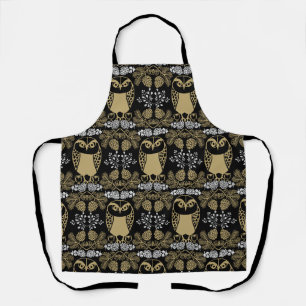 Tablier Nature Owl Folk Art