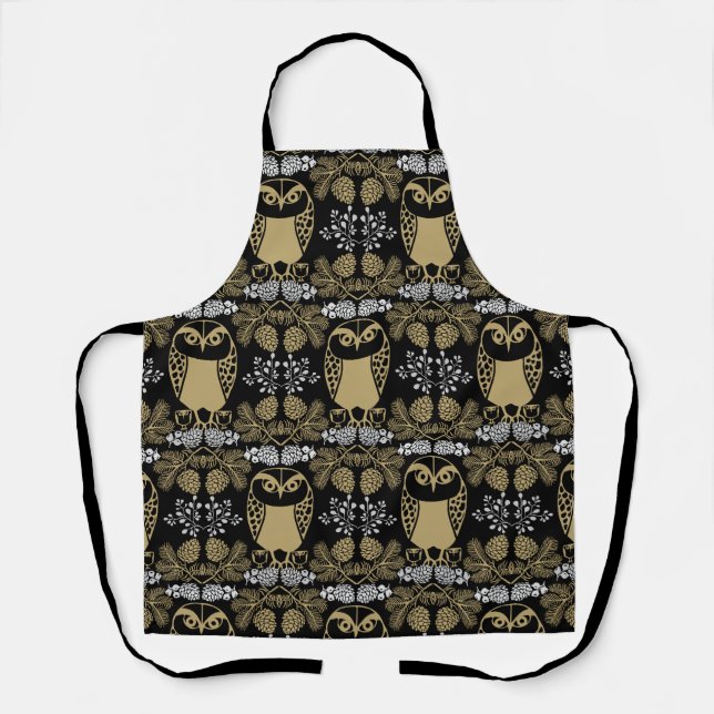 Tablier Nature Owl Folk Art (Recto)