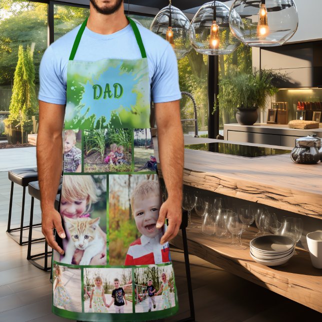 Tablier Nature Thème multi-photo Papa maman Apron (Créateur téléchargé)