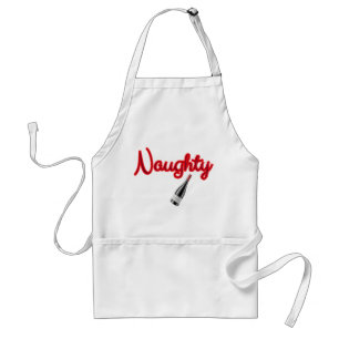 Tablier Naughty avec bouteille de vin