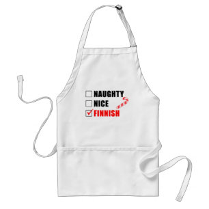Tablier Naughty Nice Finnois Design de Noël Adulte Apron