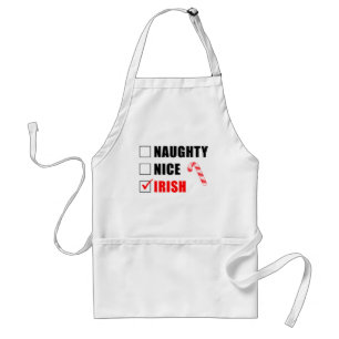 Tablier Naughty Nice Irish Christmas Design Adulte Apron