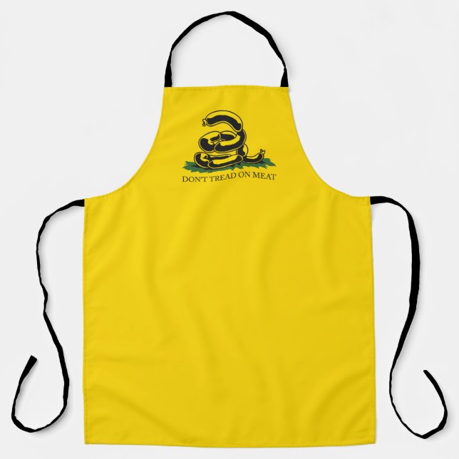 Tablier Ne marchez pas sur la viande drôle Gadsden drapeau (Recto)