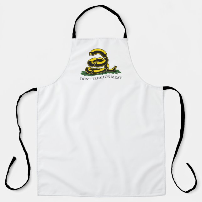 Tablier Ne marchez pas sur la viande drôle Gadsden drapeau (Recto)