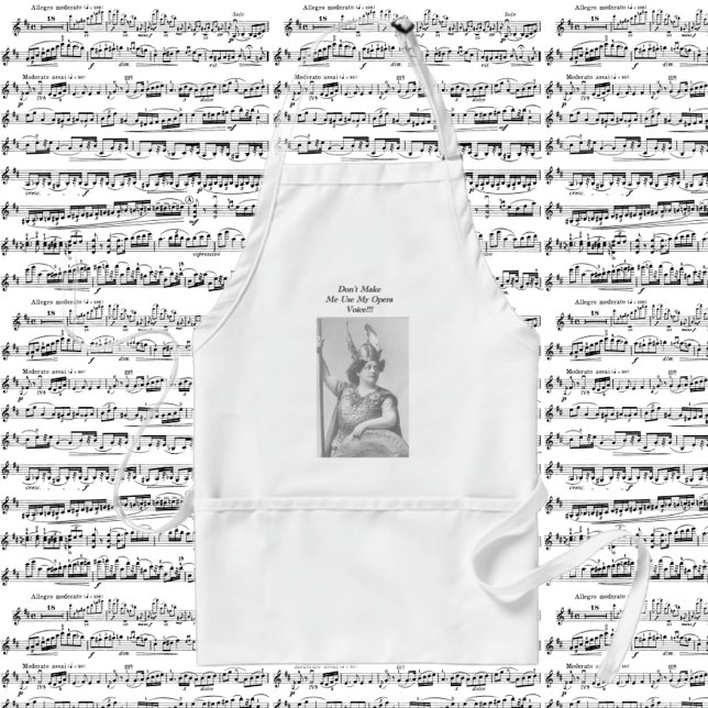 Tablier Ne m'oblige pas à utiliser ma voix d'opéra (Créateur téléchargé)