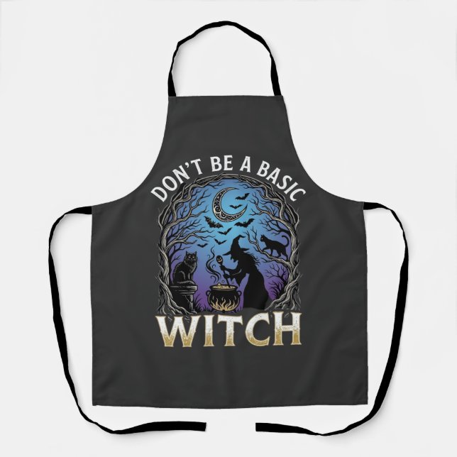 Tablier Ne Soyez Sorcière De Base Pot De Halloween Chats N (Recto)