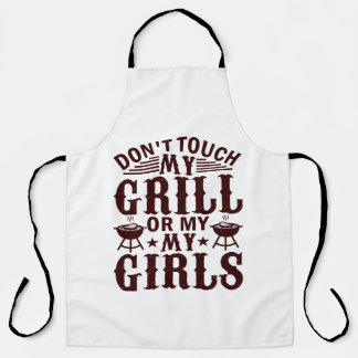 Tablier Ne touchez pas à mon grill ou à mes filles