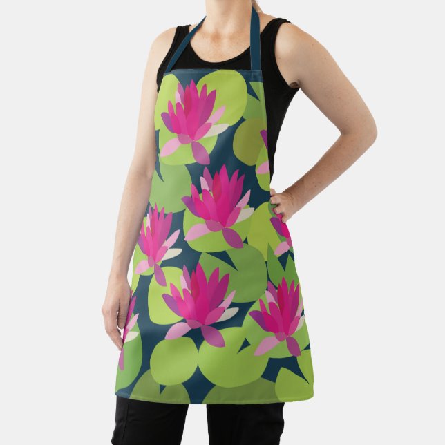 Tablier Nénuphar Fleur de Lotus Rose Floral (Insitu)