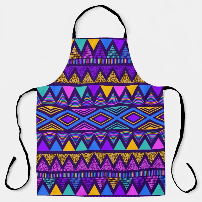 Tablier Neon Blue : Tribal Navajo Motif (Recto)