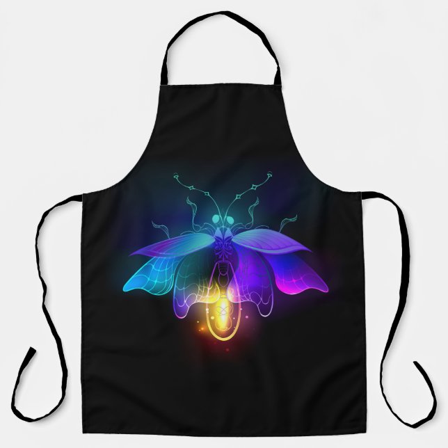 Tablier Neon Firefly sur noir (Recto)