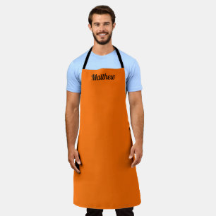 Tablier Neon Orange Retro Nom moderne lumineux