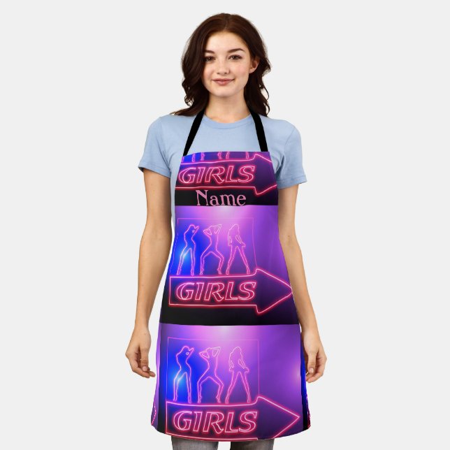 Tablier Neon Pink Girls Sign Thunder_cove (Porté)