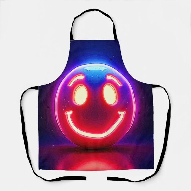 Tablier Neon Smile : Joyeux Feu (Recto)