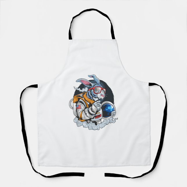 Tablier Nerdy Bunny Astronaut dans l'espace, explorateur s (Recto)