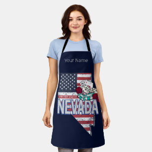 Tablier Nevada United States Retro Map Vintage USA Casino