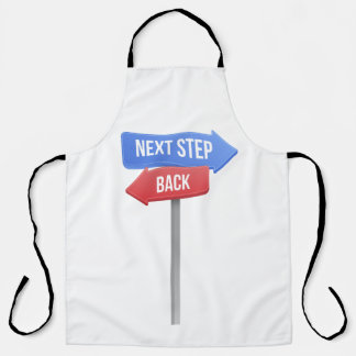 Tablier Next Step or Back – Direction Sign Motivational 