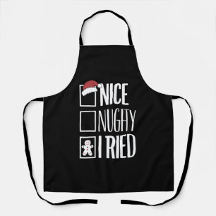 Tablier Nice Naughty J'Ai Essayé Père Noël Naughty List No