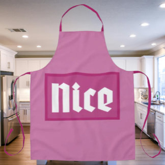 Tablier Nice Pink Box Typography Apron