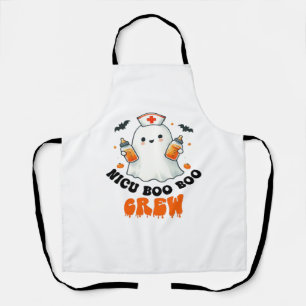 Tablier Nicu boo boo équipage halloween, Nicu Boo Crew Fun