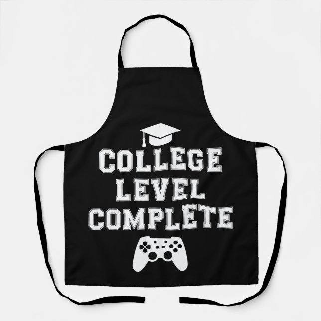 Tablier Niveau collégial Complet Graduation Gamer Jeu (Recto)