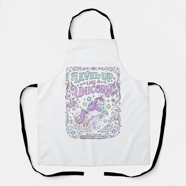 Tablier Niveau de licorne monte comme une licorne adorable (Recto)